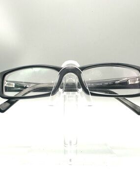 Prada VPR 19L Black Rectangular Eyeglasses Frames 52-16-135 Made in Italy